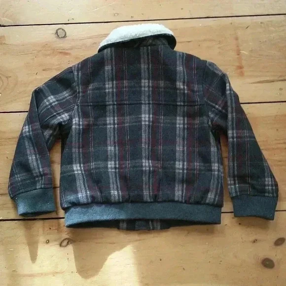 🌟 NWT Janie and Jack plaid sherpa collar bomber jacket 18-24m - Picture 7 of 7